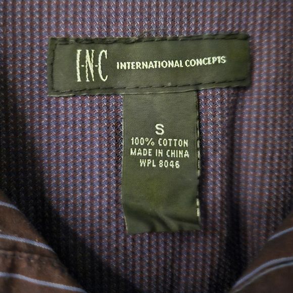 Men's INC International Concept Striped Button-Up Shirt - Picture 3 of 7